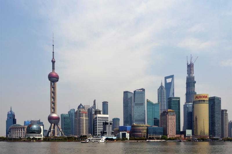 Pudong vom Bund in Shanghai Pudong vom Bund in Shanghai