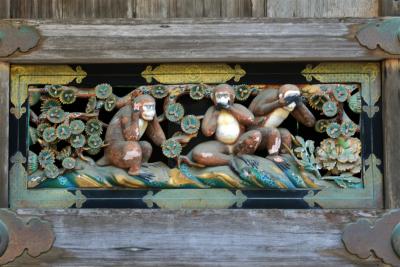 Die drei Affen des buddhistischen Gottes Vadjra Die drei Affen des buddhistischen Gottes Vadjra