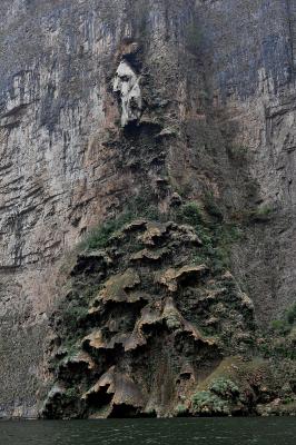 Interessante Felsformation in der Sumidero-Schlucht Interessante Felsformation in der Sumidero-Schlucht